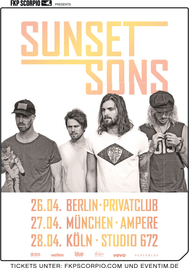 Sunset Sons Termine Deutschland Tour 2015 by Blue Magazine