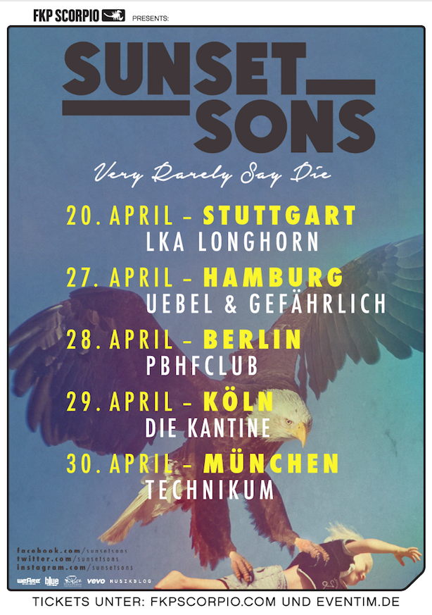 Sunset Sons Deutschland Tour 2016