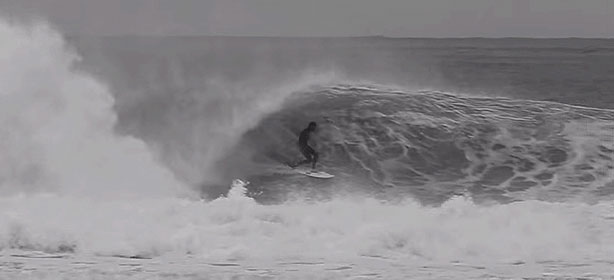 Dane Hall Black and White Surfing Peniche