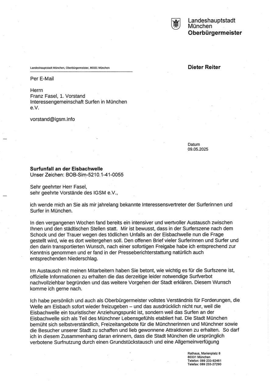 Antwort Auf Offenen Brief Dieter Reiter Ob Muenchen Seite 1
