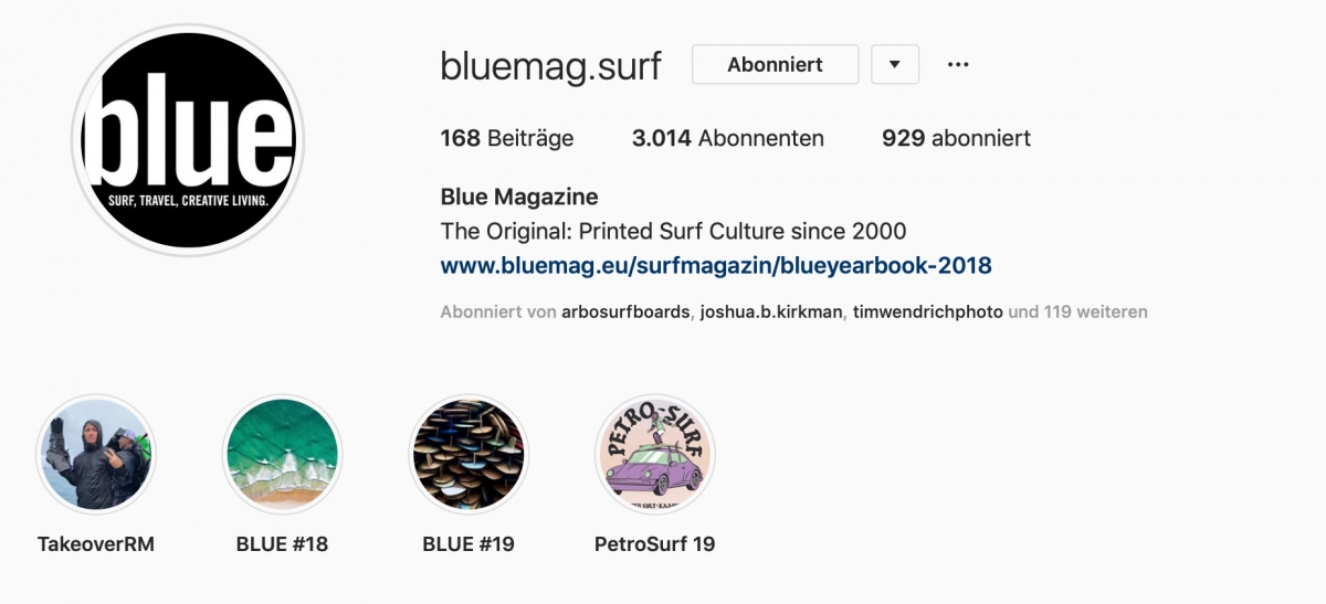 Blue Mag Instagram