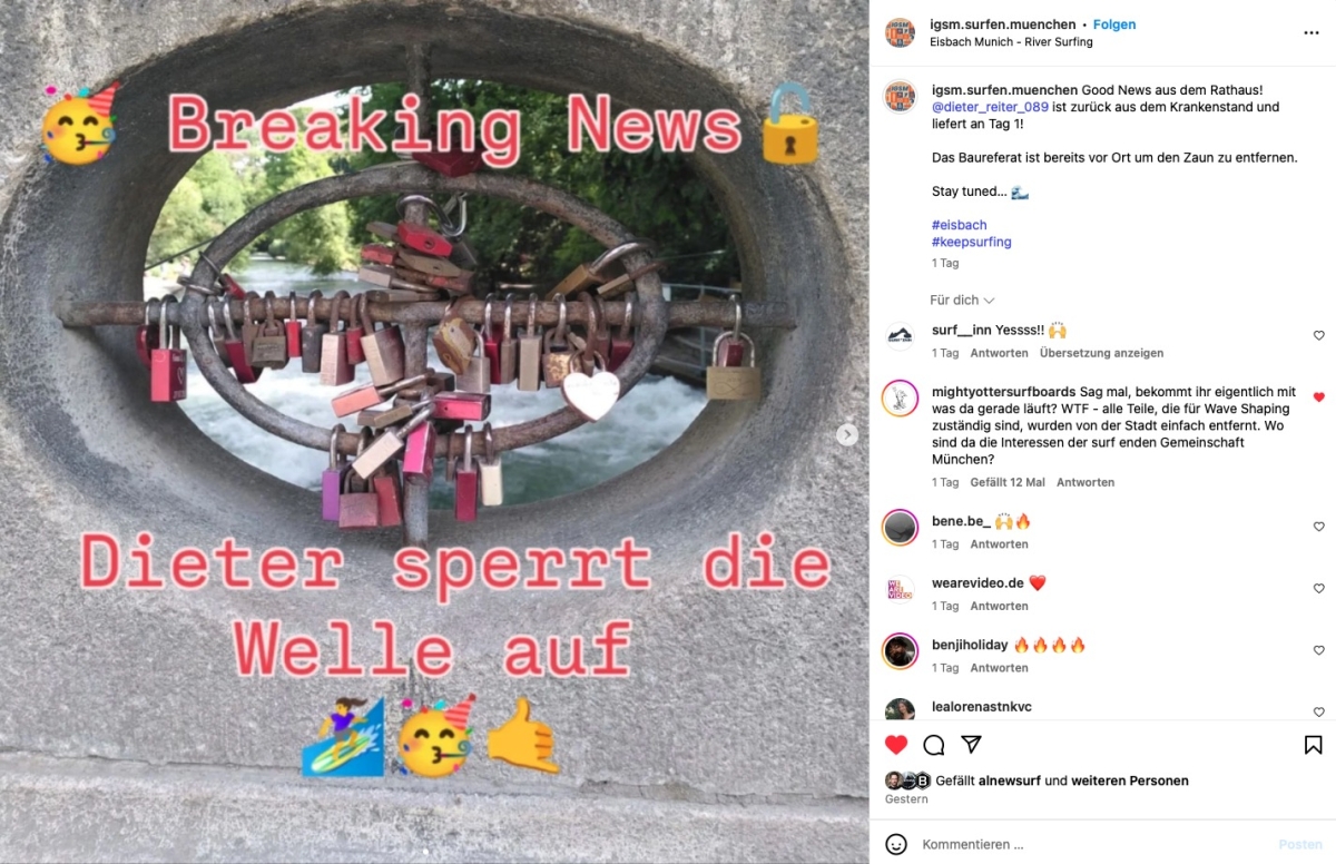 Eisbach Wiedereroeffnet Igsm Post