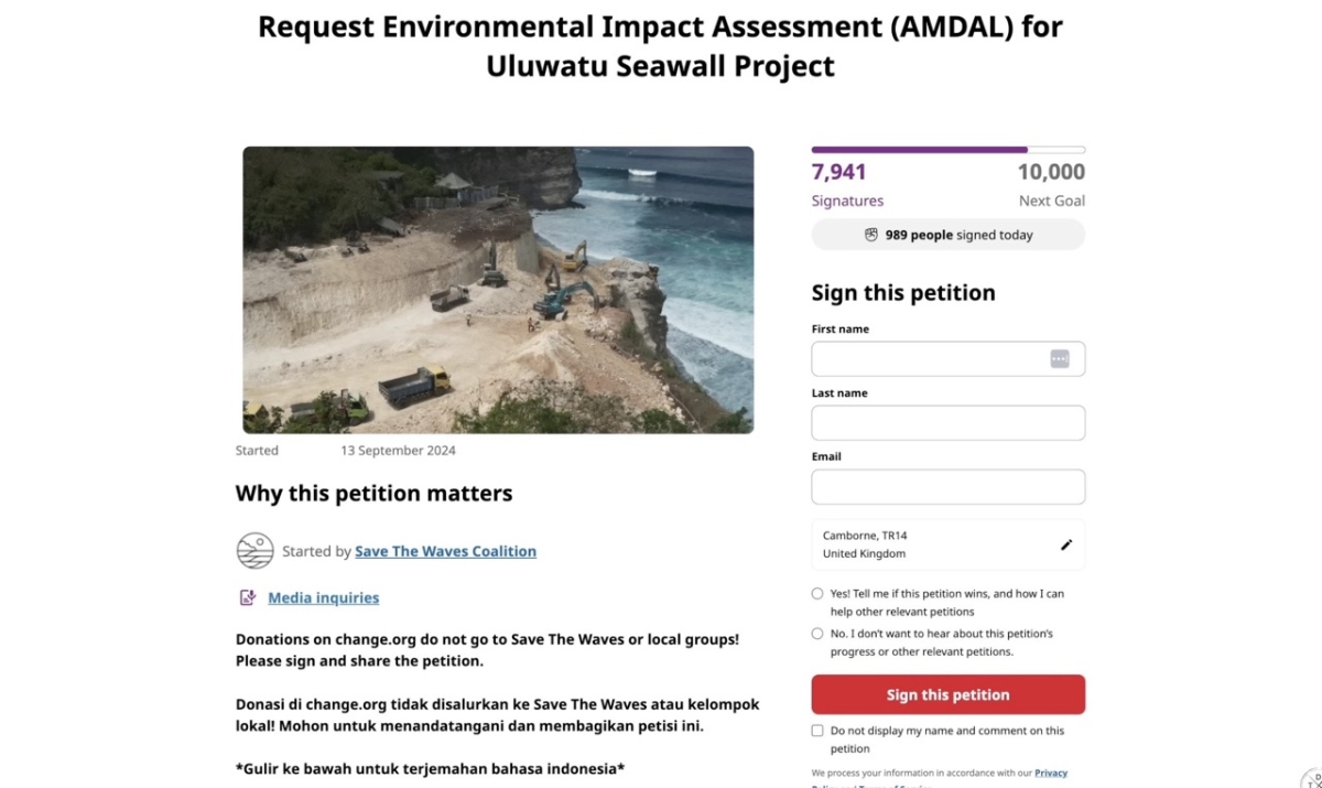 Uluwatu Petition Changeorg